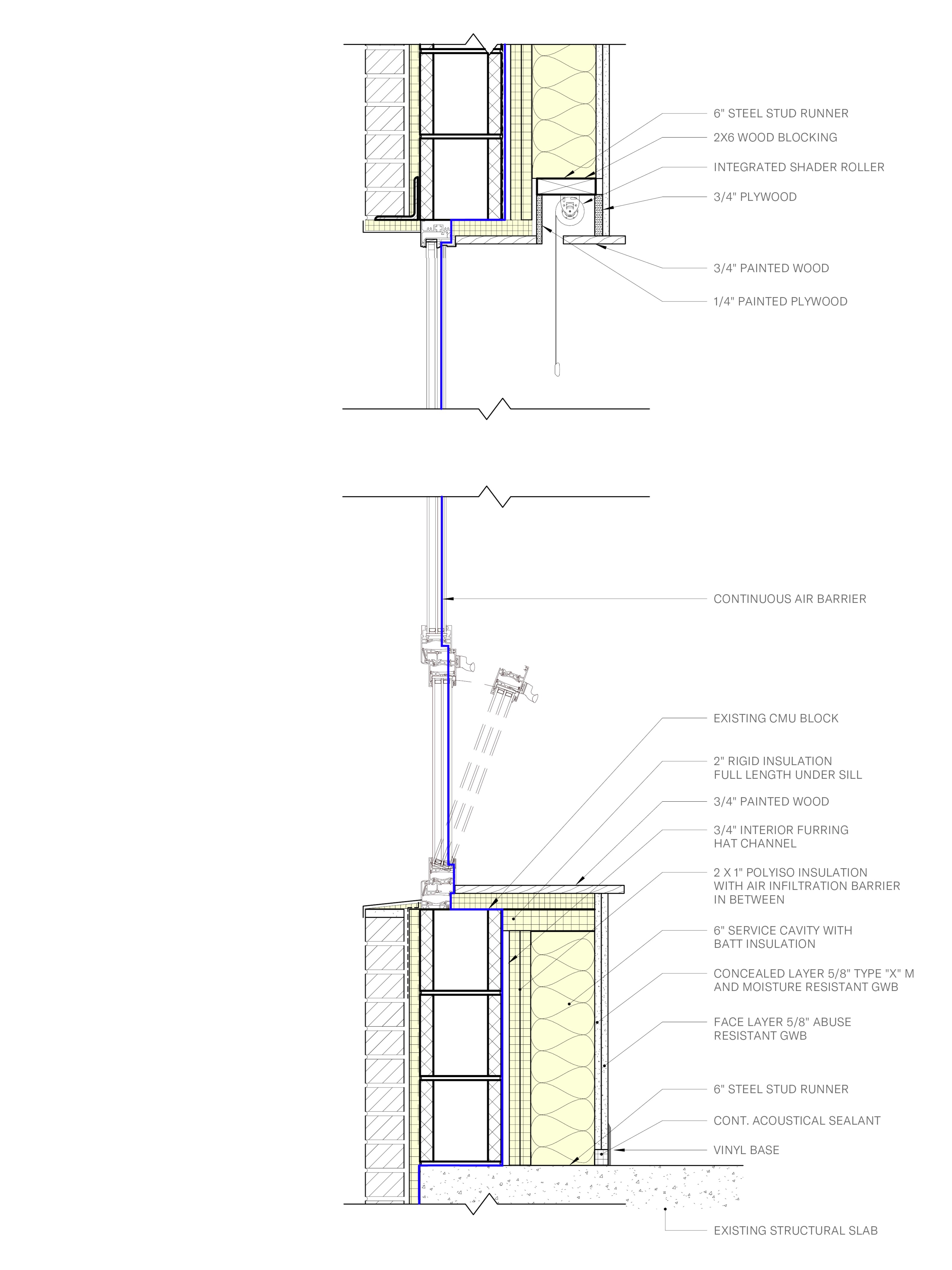 Detail drawing of Corona 3K Wall Section